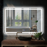 Dimmable LED Bathroom Vanity Mirror with Anti-Fog, Backlit + Front Lit