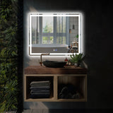 Dimmable LED Bathroom Vanity Mirror with Anti-Fog, Backlit + Front Lit