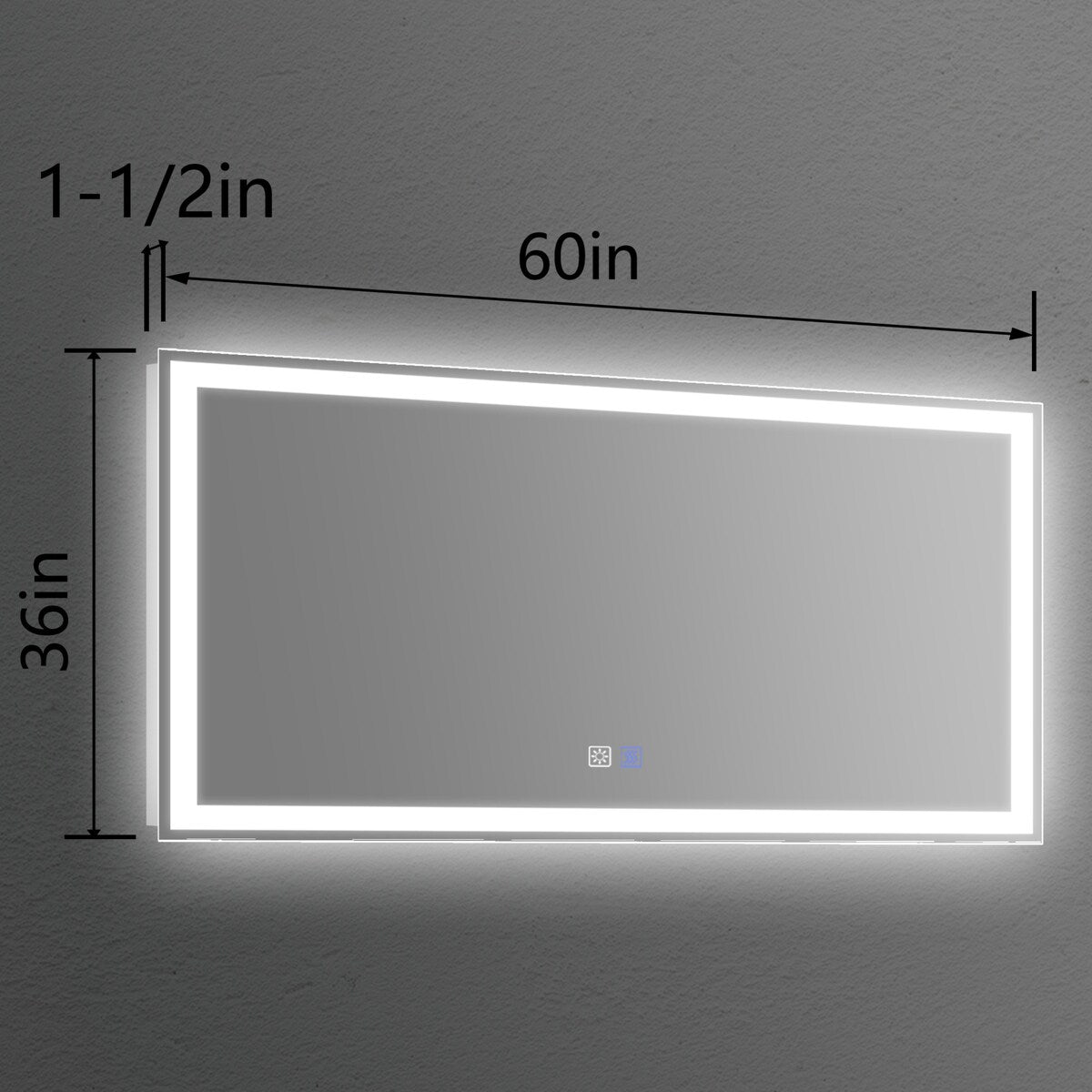 Dimmable LED Bathroom Vanity Mirror with Anti-Fog, Backlit + Front Lit