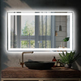 Dimmable LED Bathroom Vanity Mirror with Anti-Fog, Backlit + Front Lit