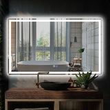 Dimmable LED Bathroom Vanity Mirror with Anti-Fog, Backlit + Front Lit