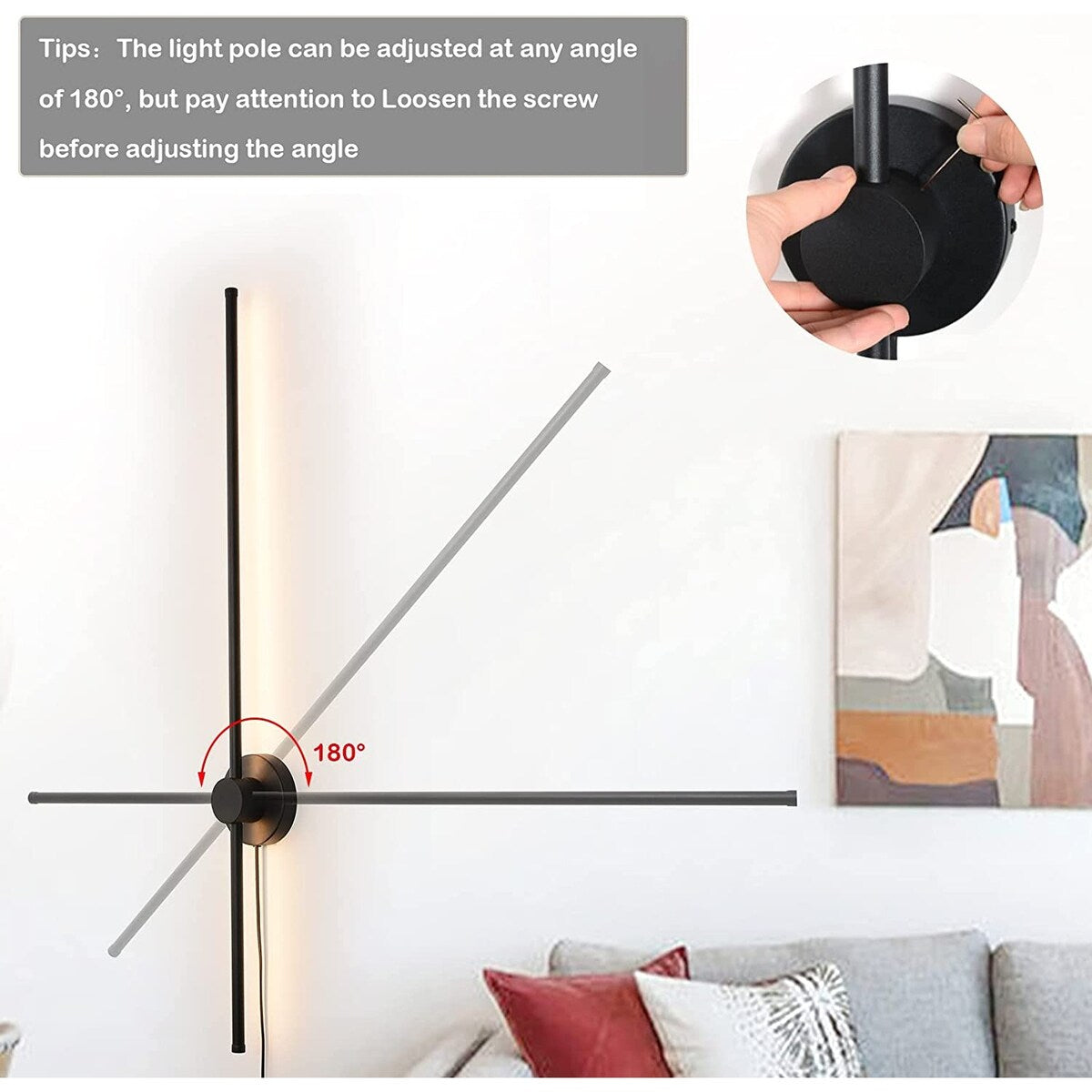 Dimmable Modern Plug in Wall Sconce Set of Two Matte Black Wall Lights(2-Pack)