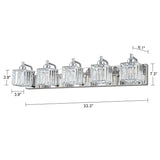 Dimmable Square Bathroom Crystal Vanity Light Wall Sconces