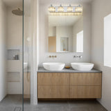 Dimmable Square Bathroom Crystal Vanity Light Wall Sconces