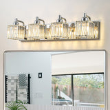 Dimmable Square Bathroom Crystal Vanity Light Wall Sconces