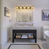 Dimmable Square Bathroom Crystal Vanity Light Wall Sconces