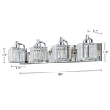 Dimmable Square Bathroom Crystal Vanity Light Wall Sconces
