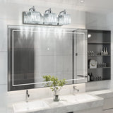 Dimmable Square Bathroom Crystal Vanity Light Wall Sconces