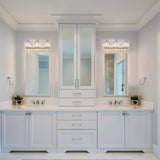 Dimmable Square Bathroom Crystal Vanity Light Wall Sconces
