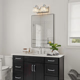 Dimmable Square Bathroom Crystal Vanity Light Wall Sconces