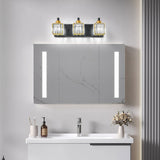 Dimmable Square Bathroom Crystal Vanity Light Wall Sconces
