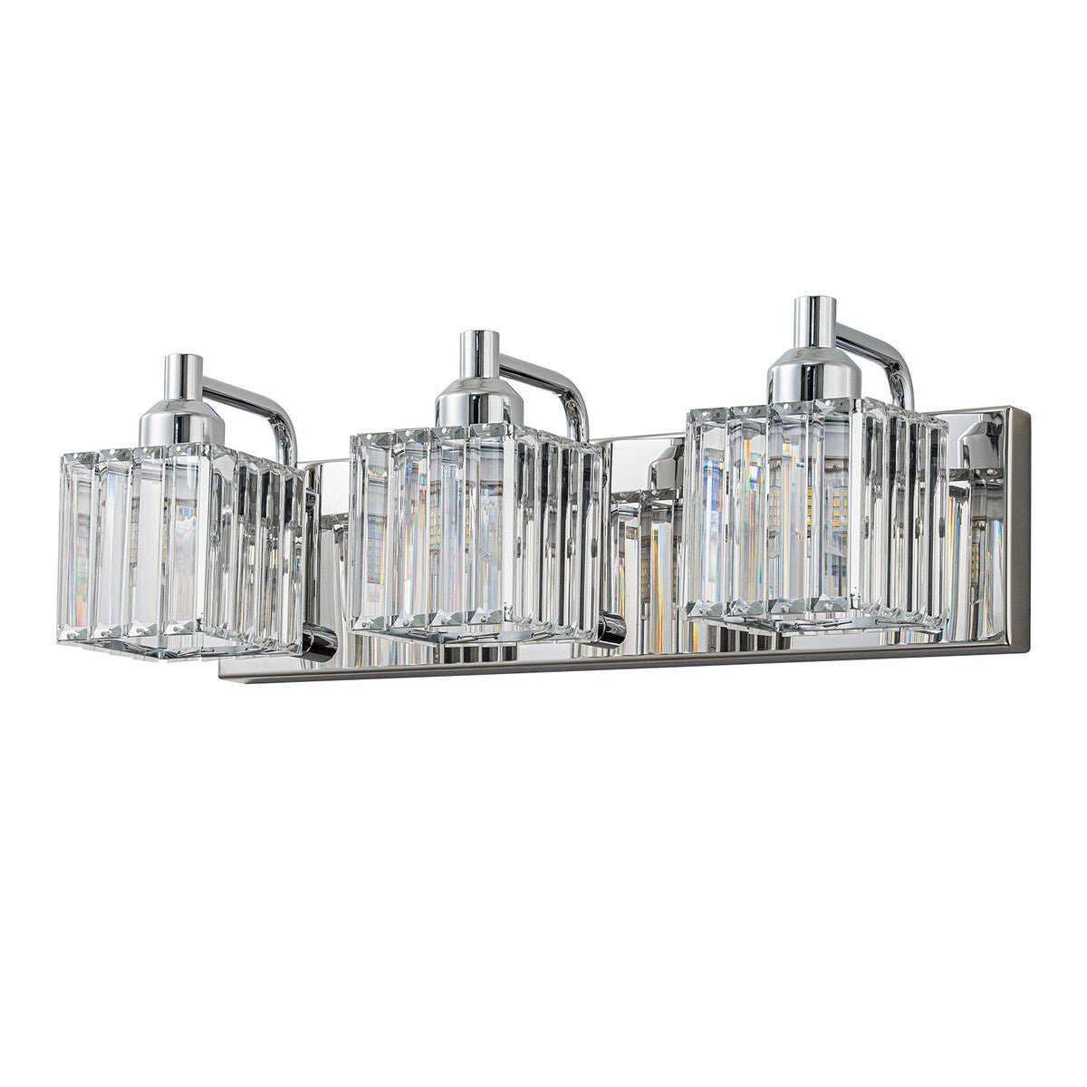 Dimmable Square Bathroom Crystal Vanity Light Wall Sconces
