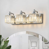 Dimmable Square Bathroom Crystal Vanity Light Wall Sconces