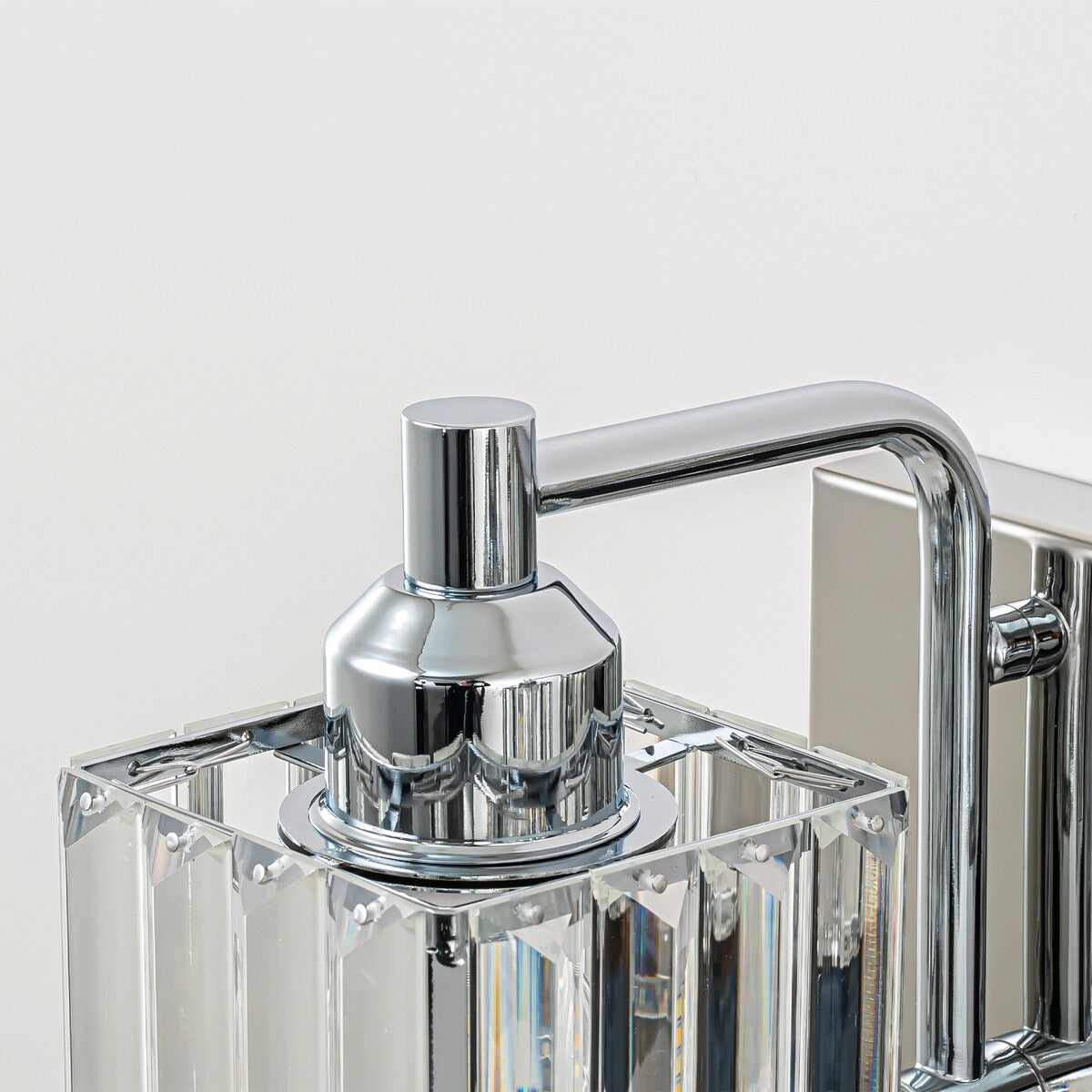 Dimmable Square Bathroom Crystal Vanity Light Wall Sconces