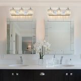 Dimmable Square Bathroom Crystal Vanity Light Wall Sconces