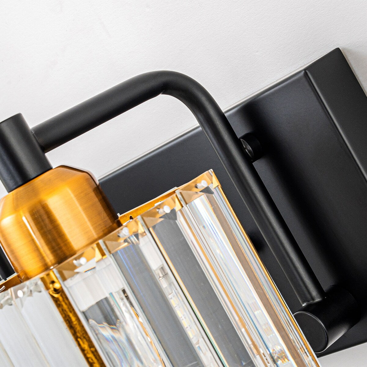 Dimmable Square Bathroom Crystal Vanity Light Wall Sconces