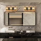 Dimmable Square Bathroom Crystal Vanity Light Wall Sconces