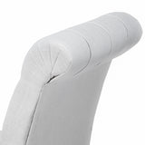 Dinah Roll Top White Fabric Dining Chair (Set of 2) by Christopher Knight Home - N/A