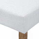 Dinah Roll Top White Fabric Dining Chair (Set of 2) by Christopher Knight Home - N/A
