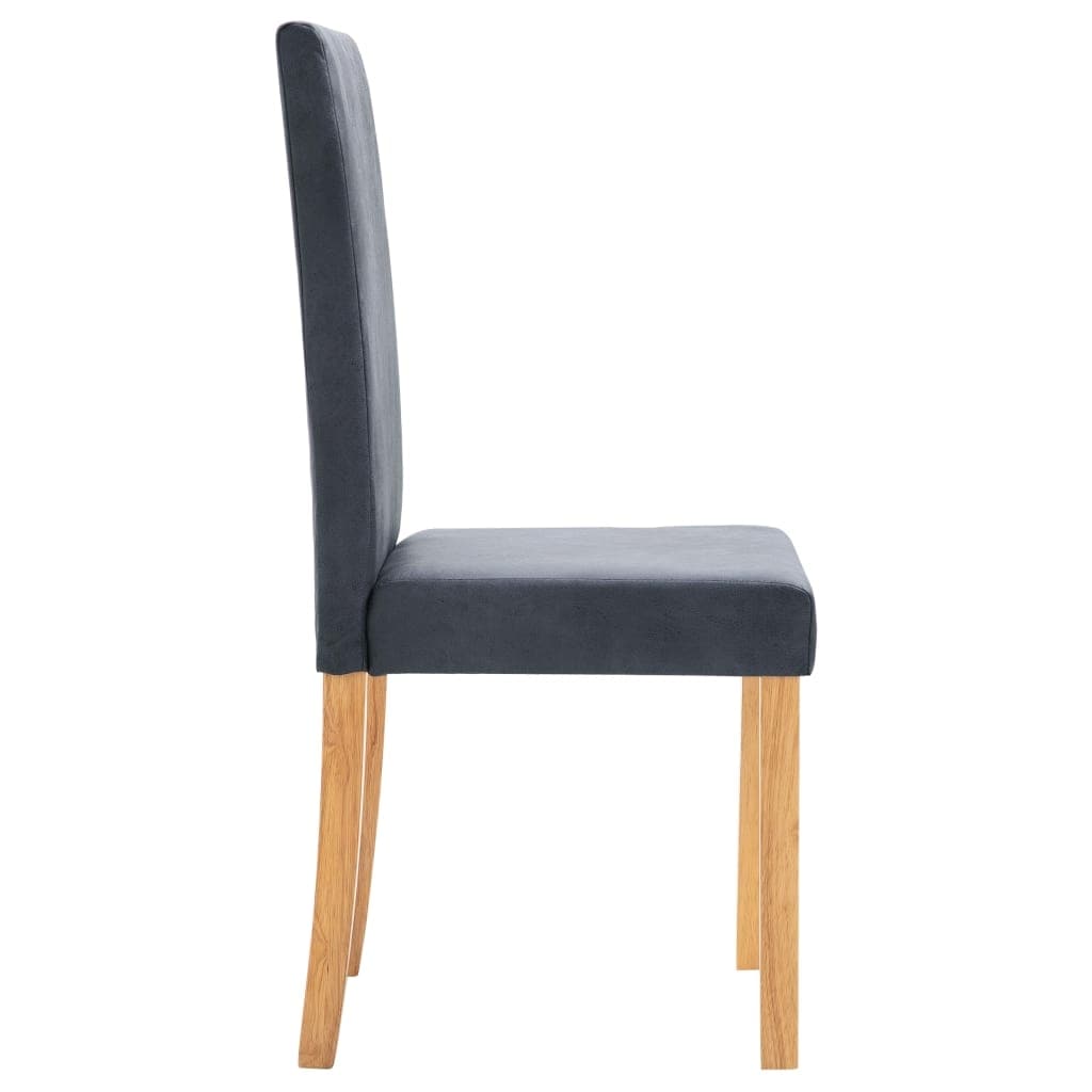 Dining Chairs 2 pcs Gray Faux Leather