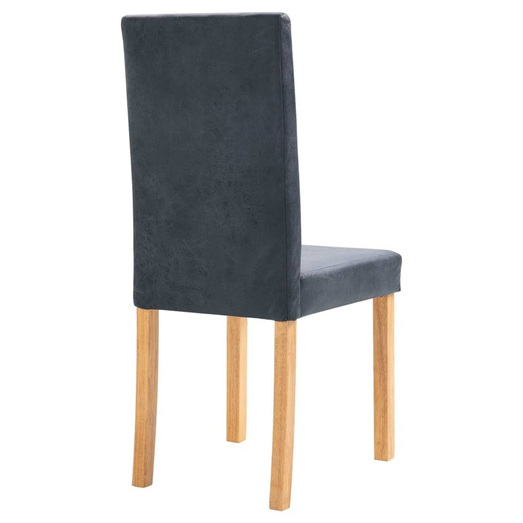 Dining Chairs 2 pcs Gray Faux Leather
