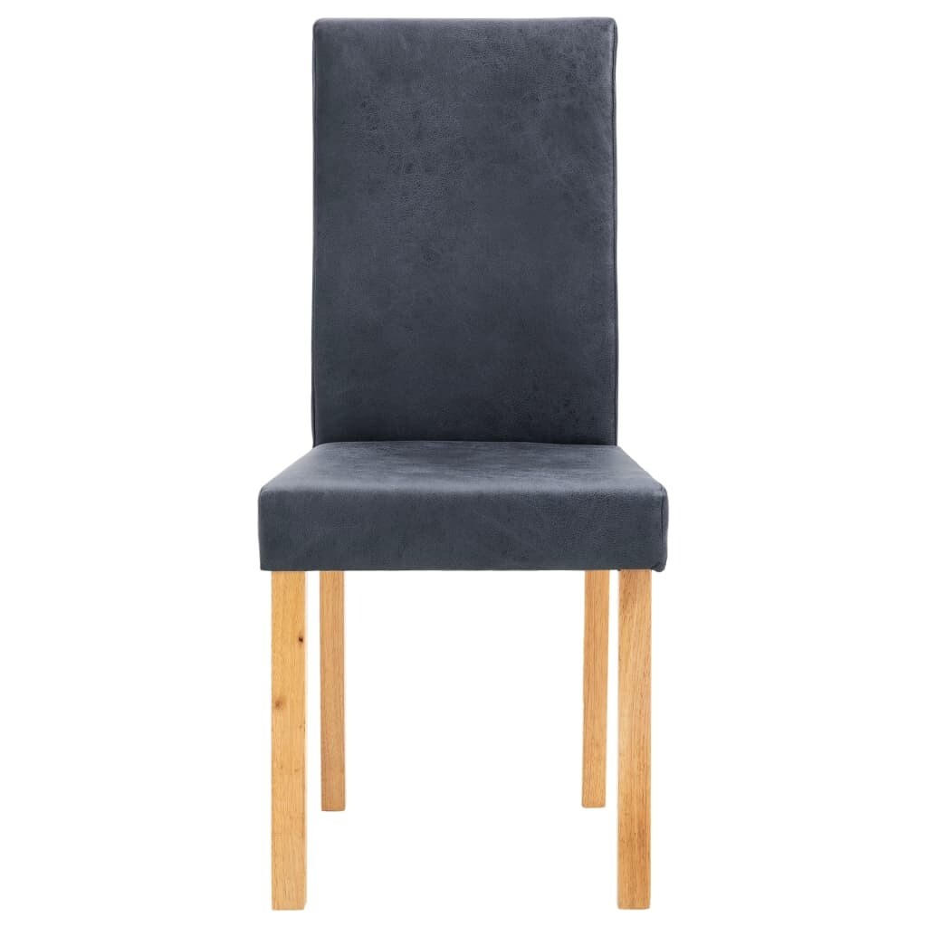Dining Chairs 2 pcs Gray Faux Leather