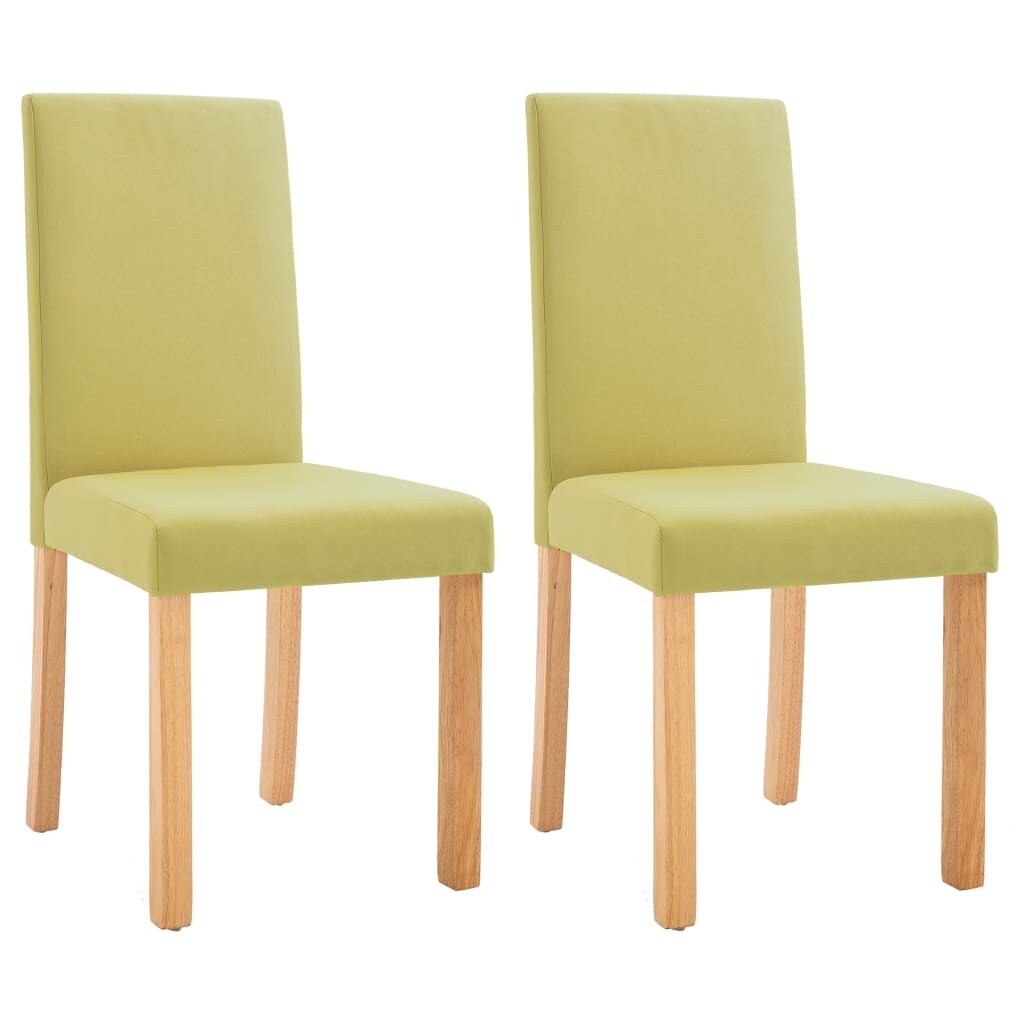 Dining Chairs 2 pcs Green Fabric