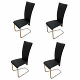Dining Chairs 4 pcs Black Faux Leather