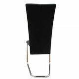 Dining Chairs 4 pcs Black Faux Leather