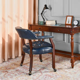 Dining Chairs with Casters Solid Wood Frame Poker Table Chairs