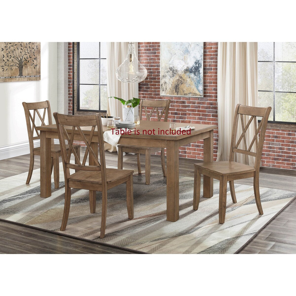 Dining Room Chairs Set of 2 Teal Wooden Farmhouse Kitchen Chairs Armless Dining Chairs