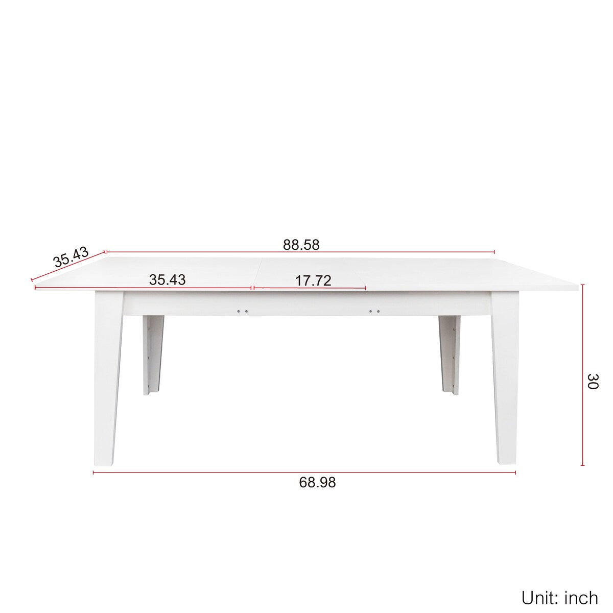 Dining Table 106.3" Large Extendable Kitchen Table for Living Room Dining room
