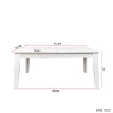 Dining Table 106.3" Large Extendable Kitchen Table for Living Room Dining room