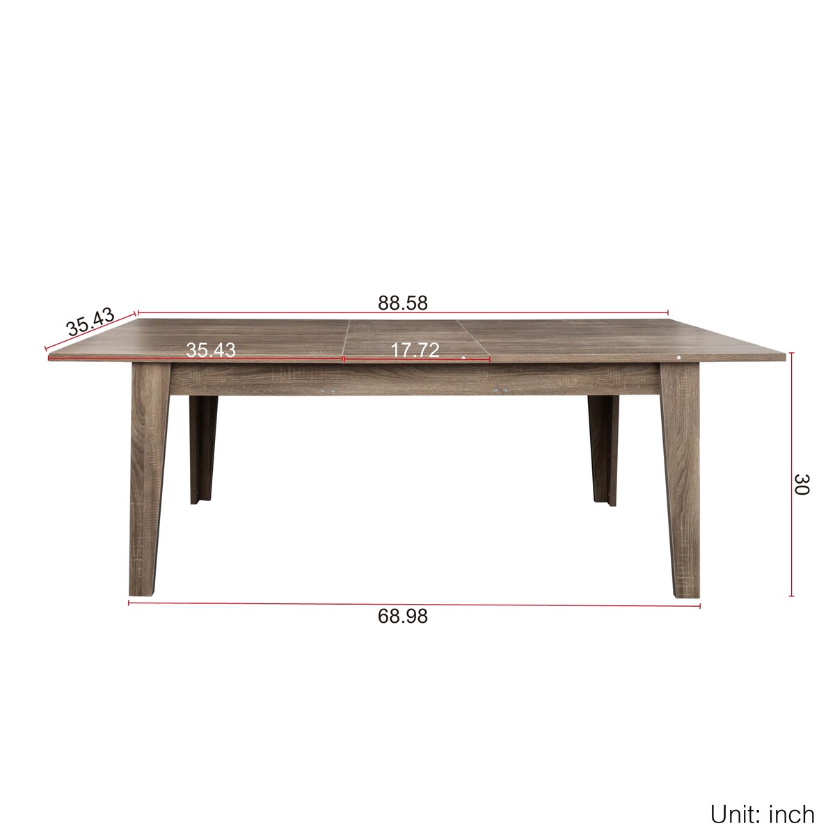 Dining Table 106.3" Large Extendable Kitchen Table for Living Room Dining room