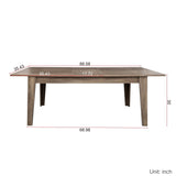 Dining Table 106.3" Large Extendable Kitchen Table for Living Room Dining room