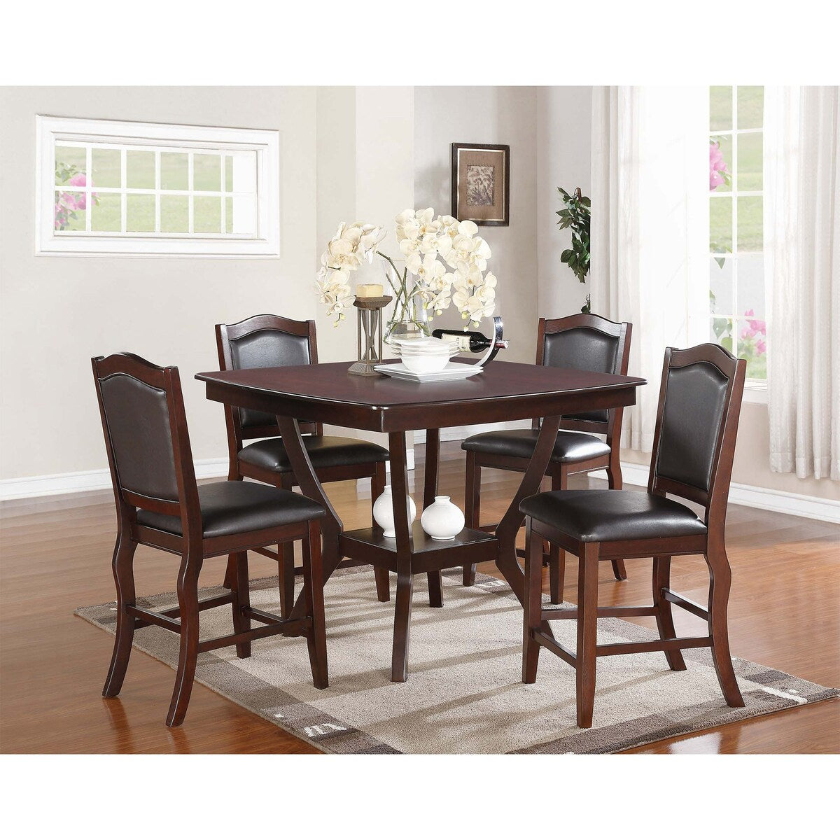 Dining Table Counter Height Dining Table 1pc