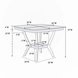Dining Table Counter Height Dining Table 1pc