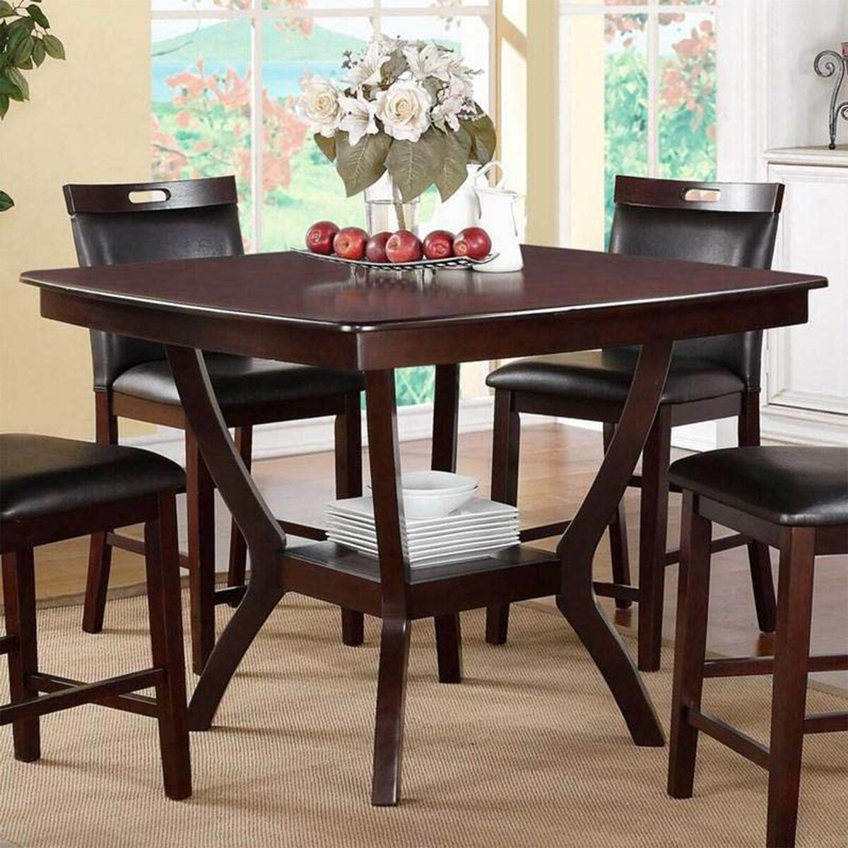 Dining Table Counter Height Dining Table 1pc