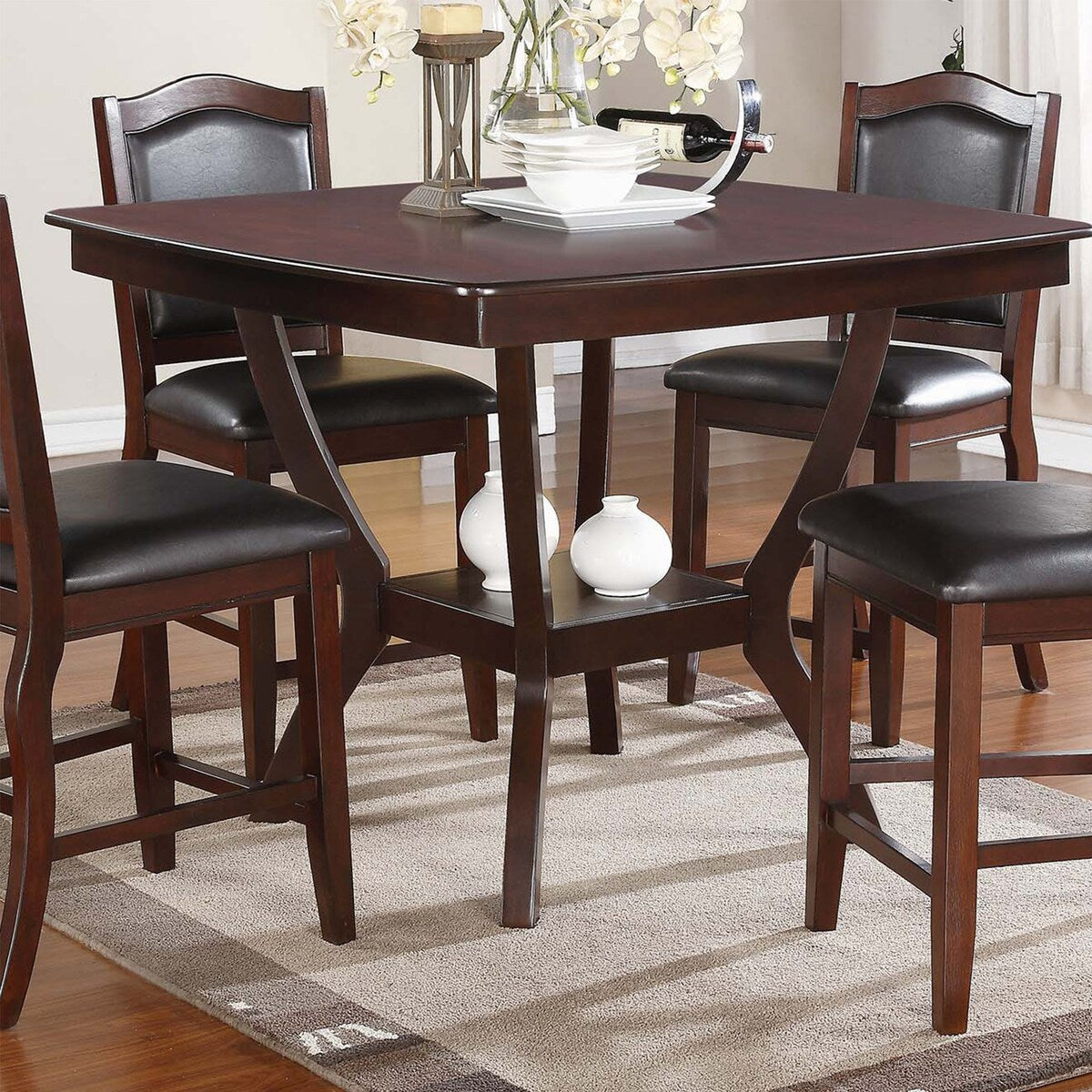 Dining Table Counter Height Dining Table 1pc