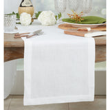 Dining Table Runner With Plain Linen Design