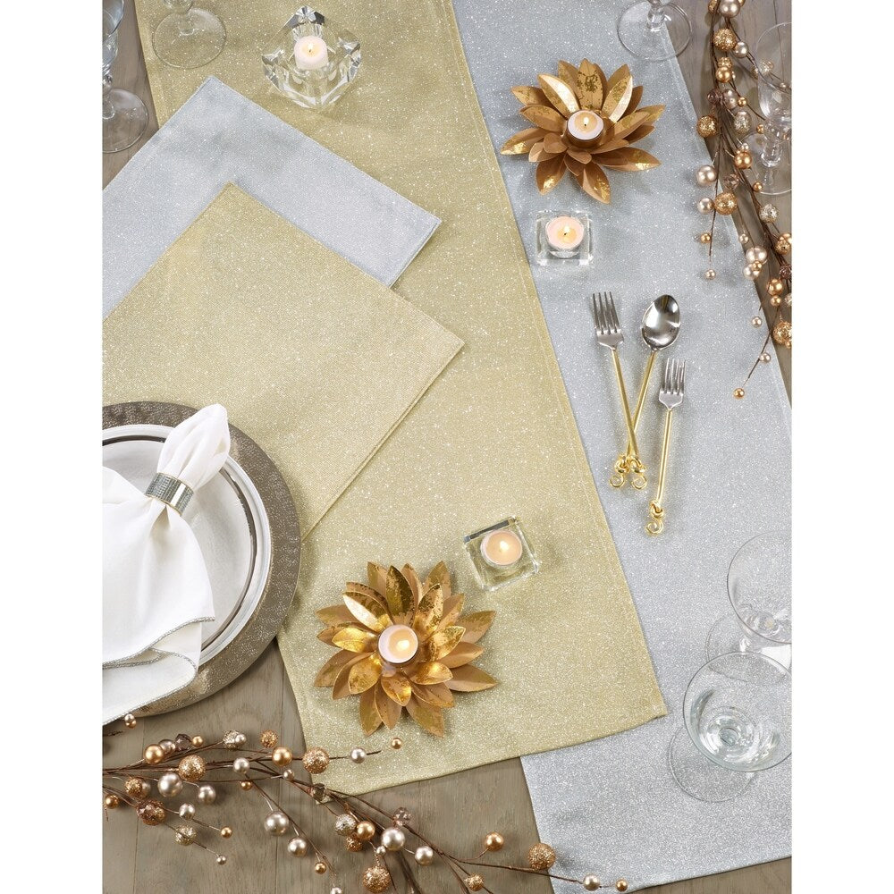 Dining Table Runner With Shimmering Design