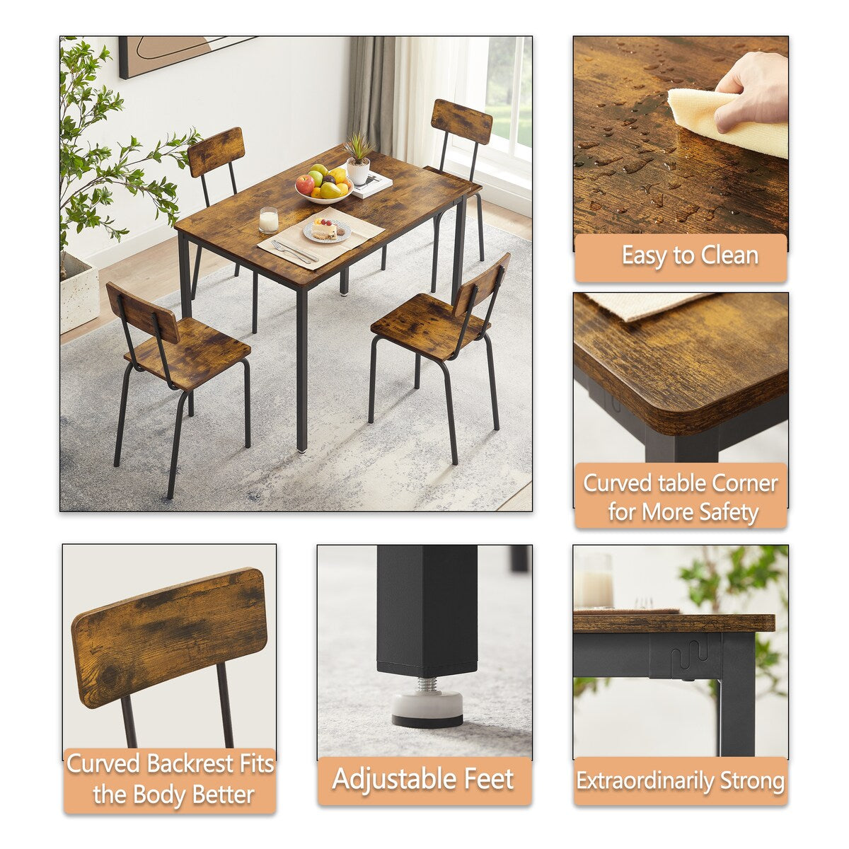 Dining Table Set 5-Piece
