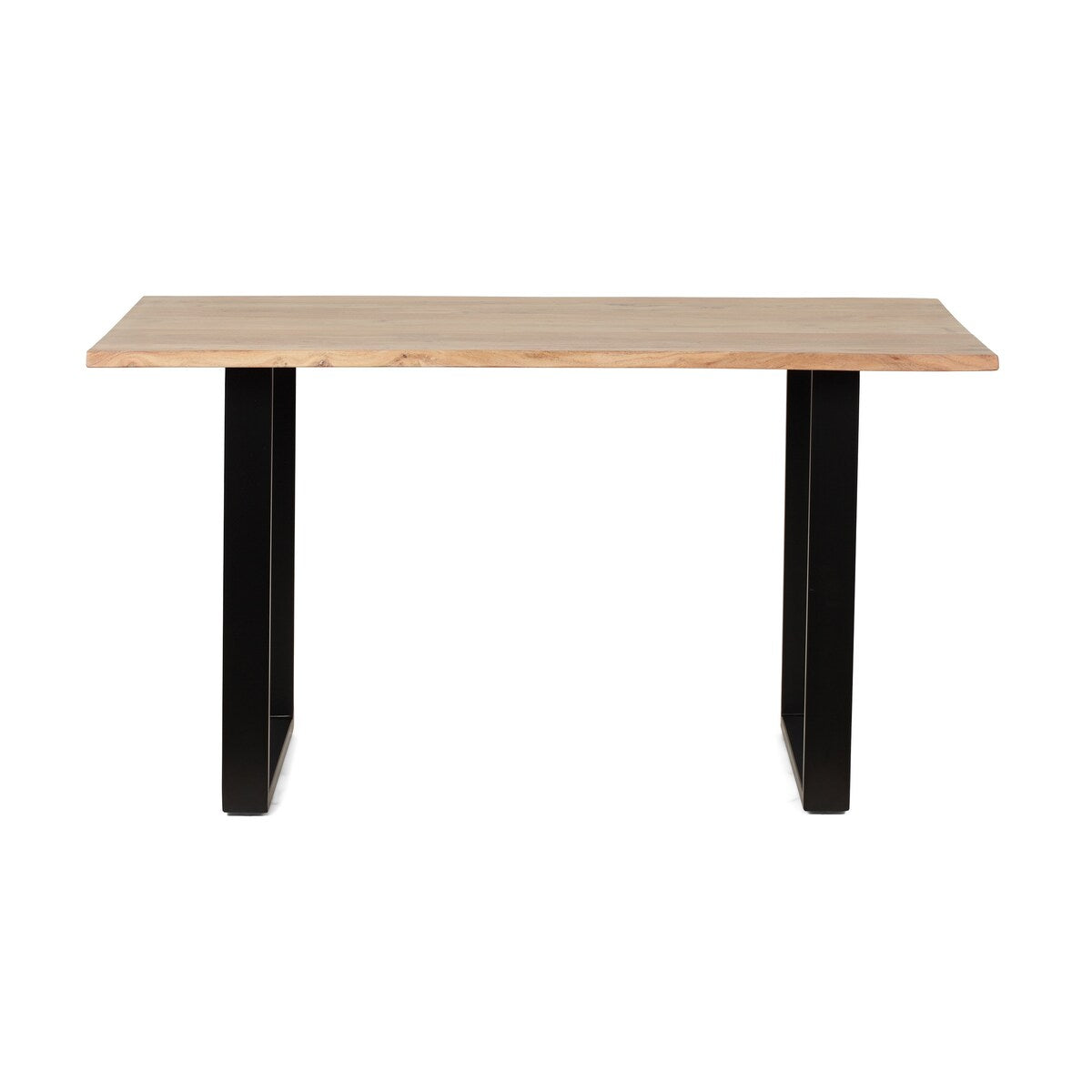 Dining Table for Dining Room, Home Office, Living Room Furniture, Easy Assembly,Black + Natural