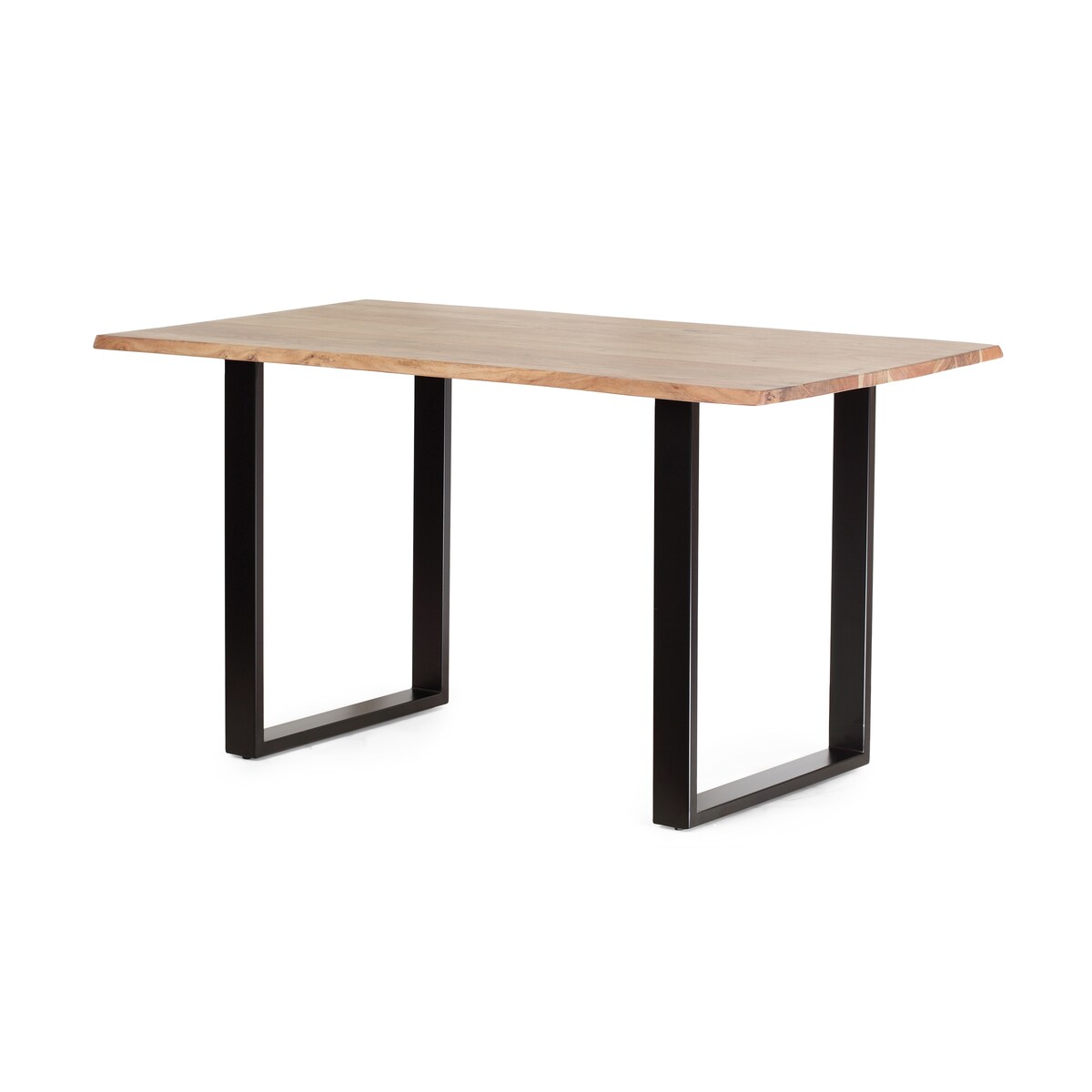 Dining Table for Dining Room, Home Office, Living Room Furniture, Easy Assembly,Black + Natural