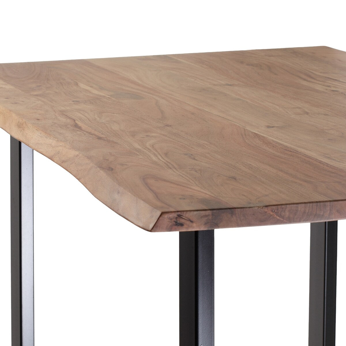 Dining Table for Dining Room, Home Office, Living Room Furniture, Easy Assembly,Black + Natural