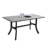 Dining Table with Curved Legs - 59" W x 31" D x 29" H