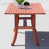 Dining Table with Curved Legs - 59" W x 31" D x 29" H
