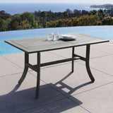 Dining Table with Curved Legs - 59" W x 31" D x 29" H