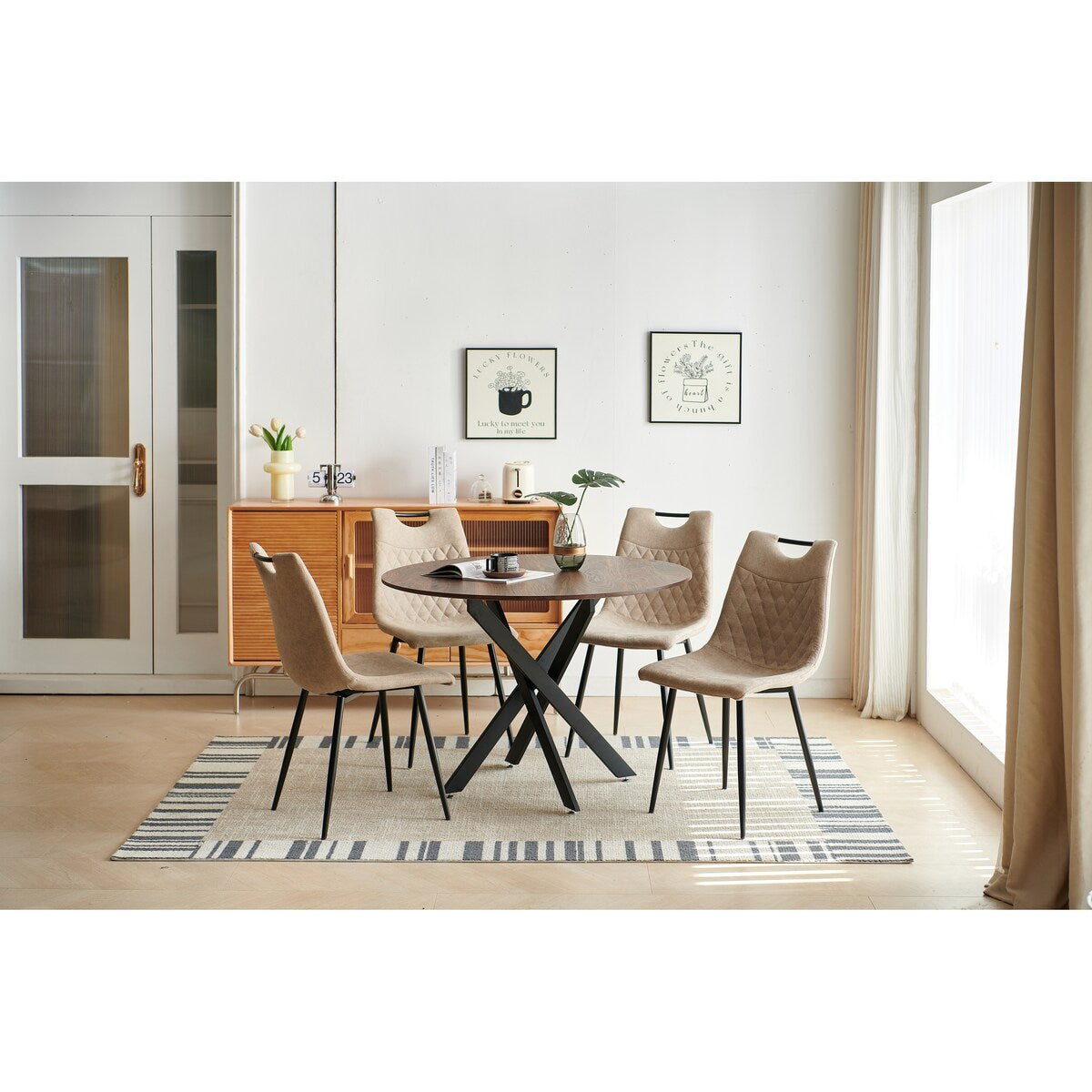 Dining chair,leg and seat chair,set of 4,coffee chair