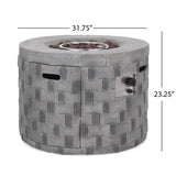 Dino Outdoor Lightweight Concrete Circular Fire Pit by Christopher Knight Home